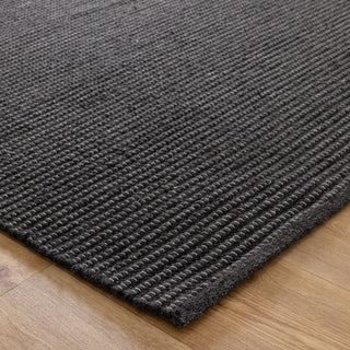 Corner Natura Black Wool Rug 