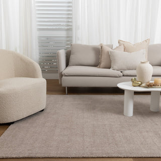 Arizona Camel Wool Rug styled in living room