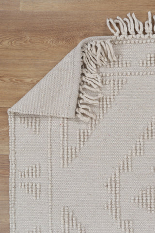 Diego Ornamental Beige Wool Rug