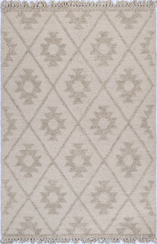 Diego Geometric Brown Wool Rug