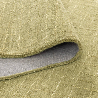 Rich green color of the Abasco Green Knitted Wool Rug