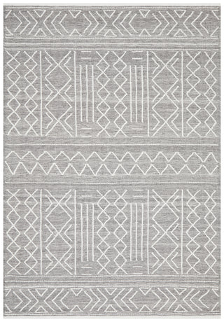 Arya Grey Stitch Woven Wool Rug