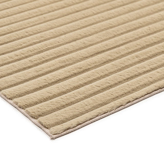 Hirafu Brown Striped Washable Runner Rug