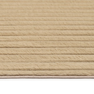 Loopsie Hirafu Brown Striped Washable Runner Rug Close Up