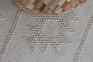 Diego Geometric Beige Wool Rug