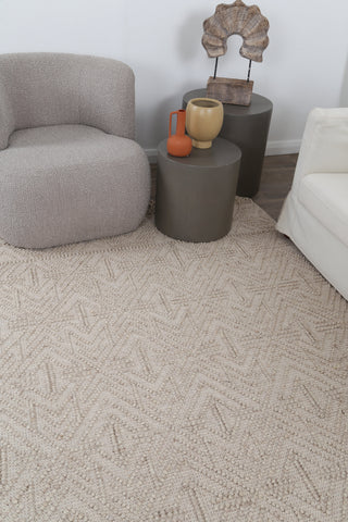 Diego Tribal Beige Wool Rug