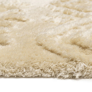 Kitz Beige Cream Diamond Shag Rug