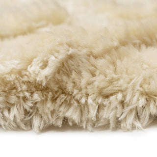 Loopsie - Kitz Beige Cream Diamond Shag Rug Detailed