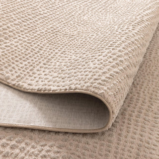 Lara Cobblestone Beige Rug front and back