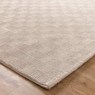 Lara Checkers Beige Rug corner