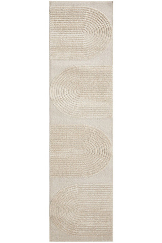 Lotus Abbey Beige Runner Rug