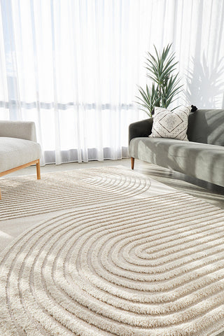 Rug Culture: Lotus Abbey Beige Rug Styled In Living Room