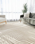 Rug Culture: Lotus Abbey Beige Rug Styled In Living Room