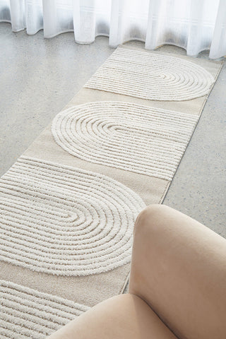 Rug Culture: Lotus Abbey Mixed Runner Rug on concrete floor