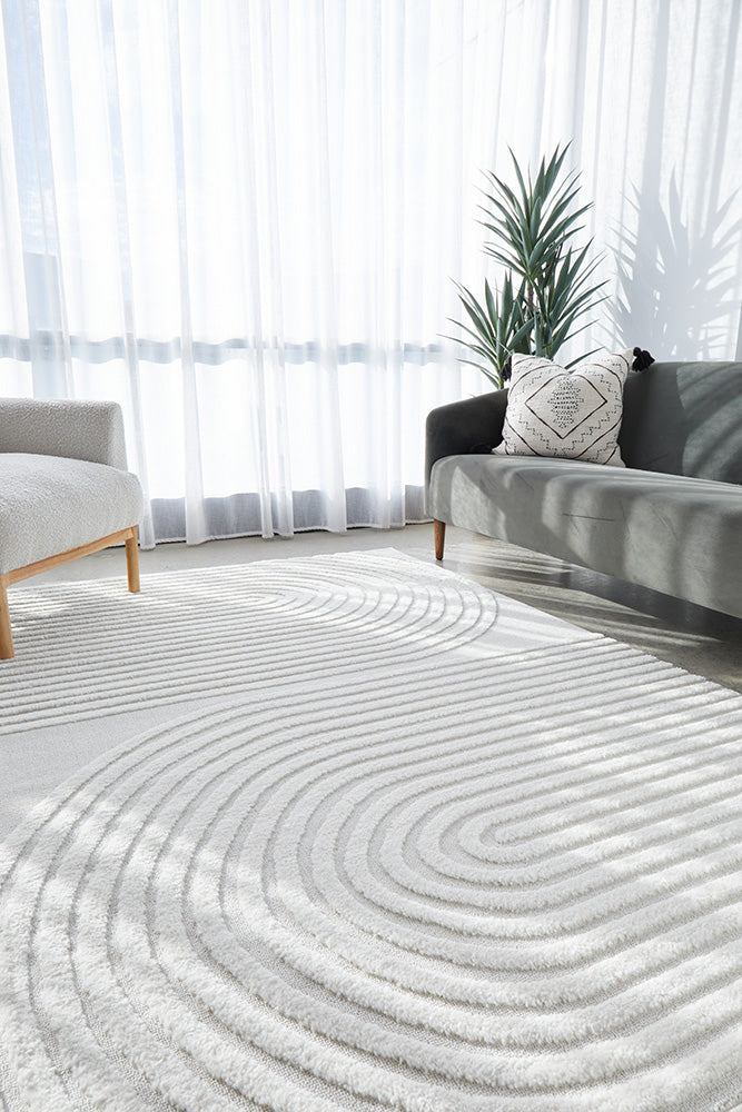 Rug Culture: Lotus Abbey White Rug in living room