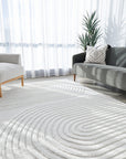 Rug Culture: Lotus Abbey White Rug in living room