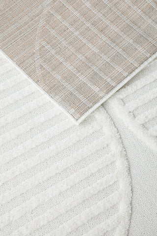 Lotus Leo White Runner Rug