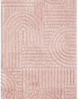 Marigold Jooji Curve Abstract Pink Rug