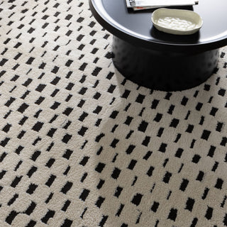 Elegant, modern design of the Mila Rug in a minimalist living room