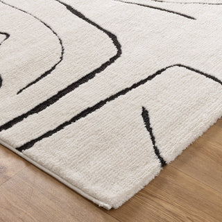 Close-up of the soft, high and low pile on the Mila rug