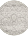 Gwyneth Transitional Silver Round Rug