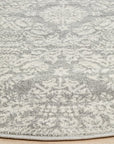 Gwyneth Transitional Silver Round Rug