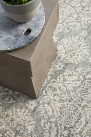 Gwyneth Transitional Silver Round Rug