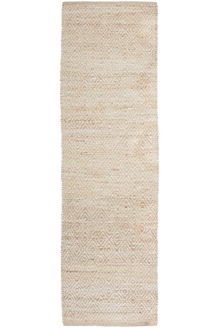 Noosa Geometric Natural Jute Runner