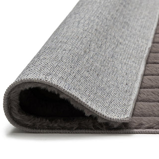 Niseko Charcoal Striped Washable Rug