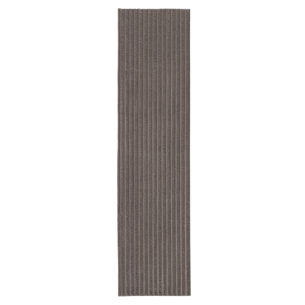 Loospie - Niseko Charcoal Striped Washable Runner Rug