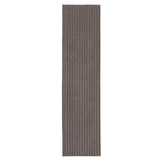 Loospie - Niseko Charcoal Striped Washable Runner Rug