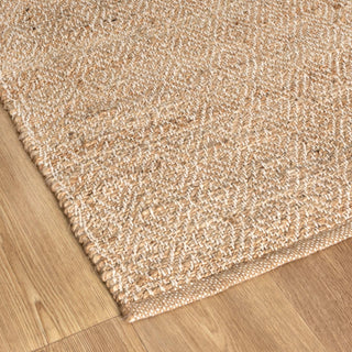 Close-up of the durable flatweave design on the Oslo Jute Rug