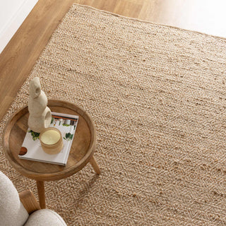 Eco-friendly Oslo Jute Rug styled with Bohemian decor