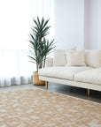 Patio Kudo Natural Rug styled in living room