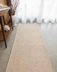 Patio Misty Natural Runner Rug styled on polished concrete floors