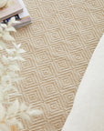 Close up view of the Patio Misty Natural Runner Rug by Rug Culture