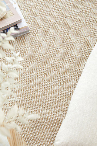 Close up of the Patio Misty Natural Rug by Rug Culture