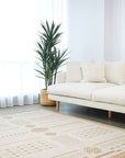 Rug Culture Patio Ziggy Natural Rug styled in living room