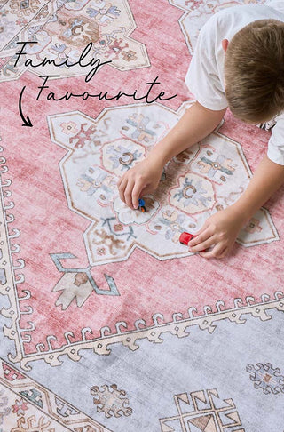 Revive Avril Rose Washable Rug