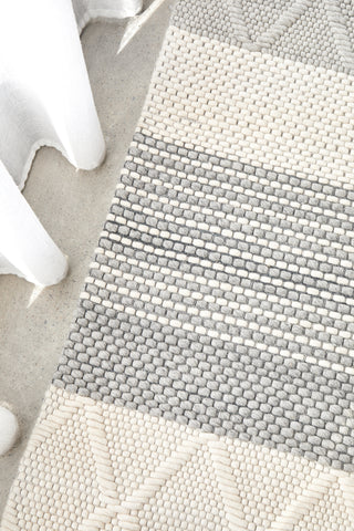 Studio Silver Textured Wool Rug