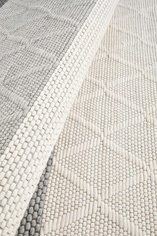 Studio Silver Textured Wool Rug