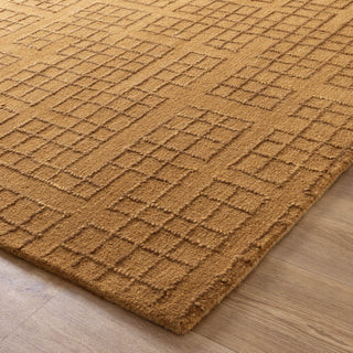 Close-up of Abasco Sudan Brown Wool Rug showcasing its plush 20mm pile and texture.