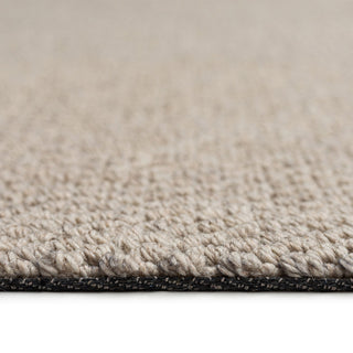 Tula Beige Grey Textured Rug by Loopsie Close Up