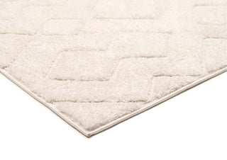 Loopsie Albo Ivory Diamond Rug Corner Detail