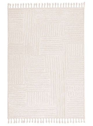 Arbori Ivory Abstract Rug by Loopsie Full View