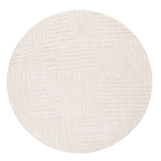 Arbori Ivory Abstract Round Rug