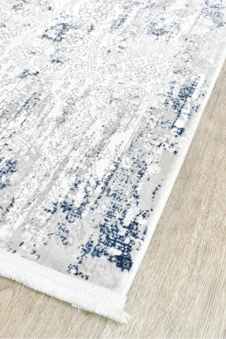 Austex RUGS 80x300cm Phoenix Belle Blue & White Runner