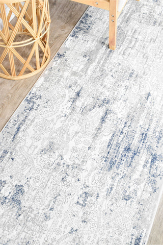 Austex RUGS 80x300cm Phoenix Belle Blue & White Runner