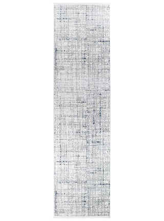 Austex RUGS 80x300cm Phoenix White & Blue Modern Runner