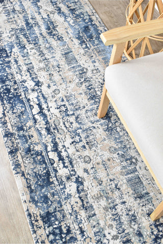 Austex RUGS 80x300cm Rosalind Vintage Blue Runner